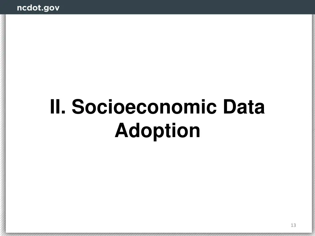 ii socioeconomic data adoption