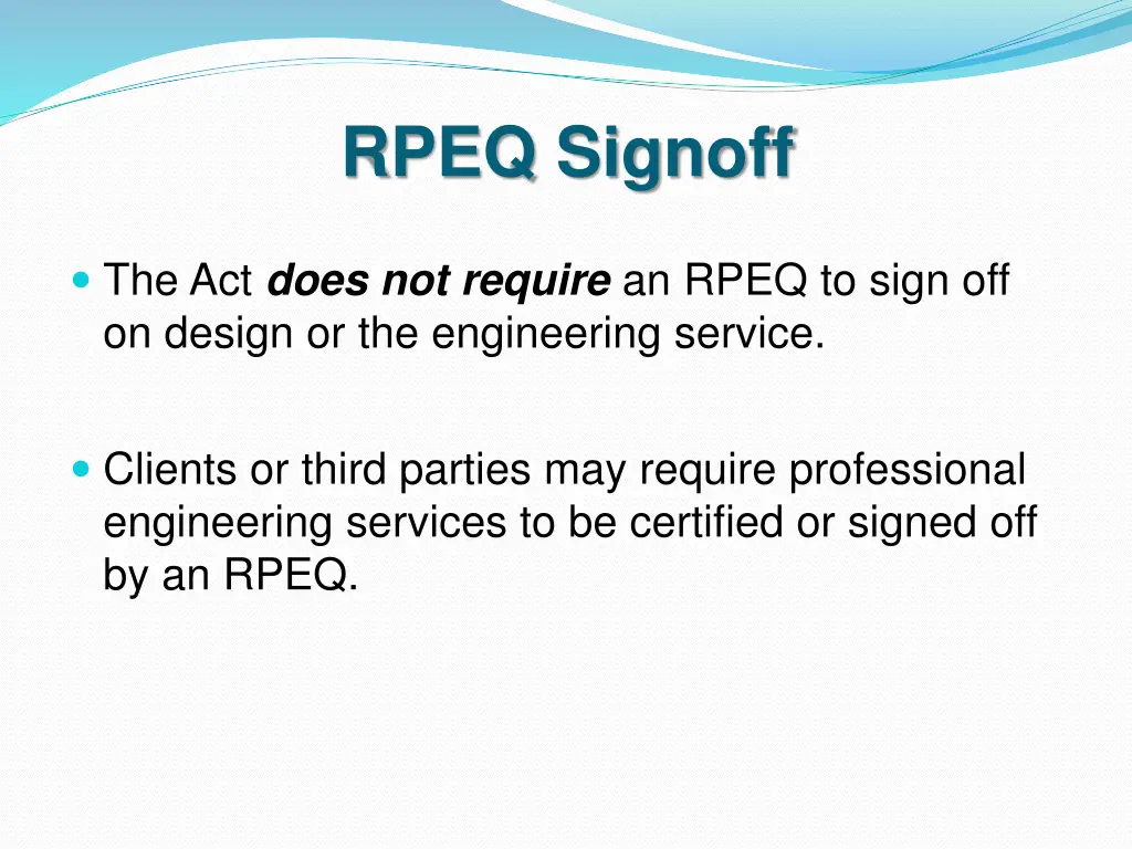 rpeq signoff