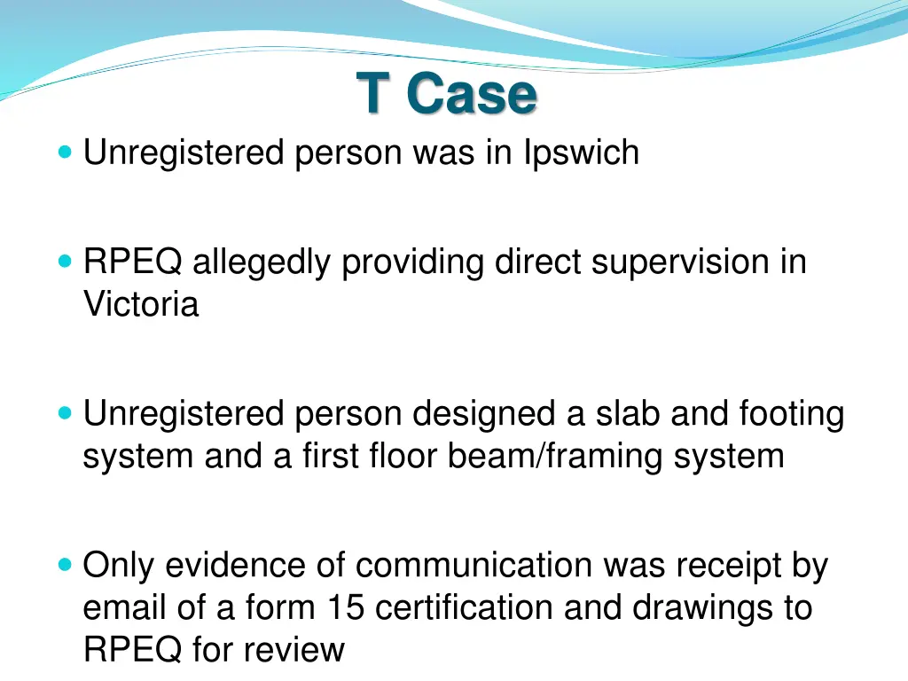 t case