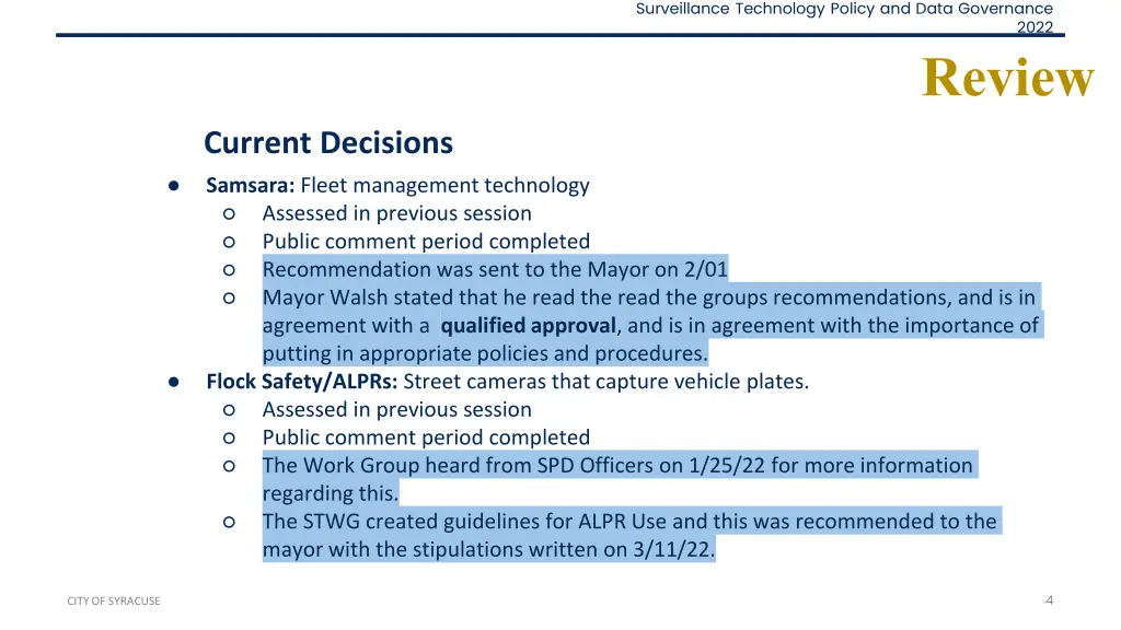 surveillance technology policy and data governance 3