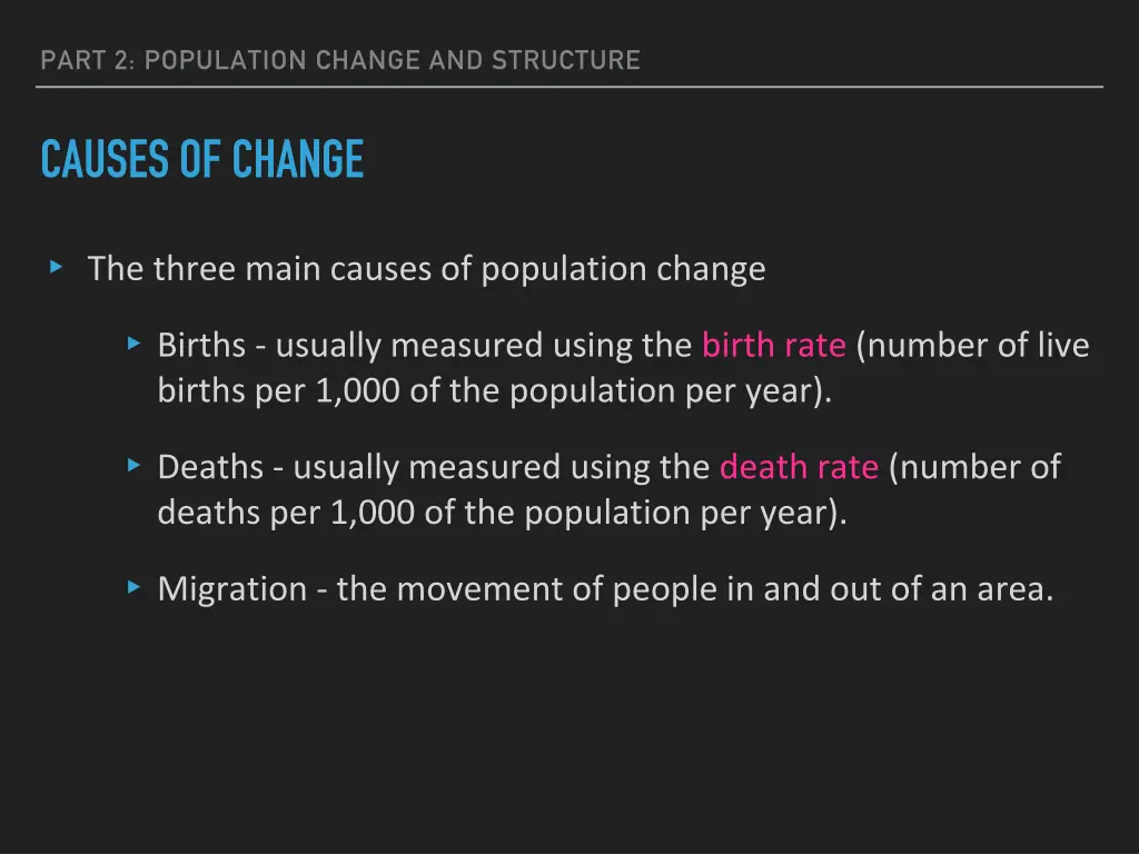 part 2 population change and structure