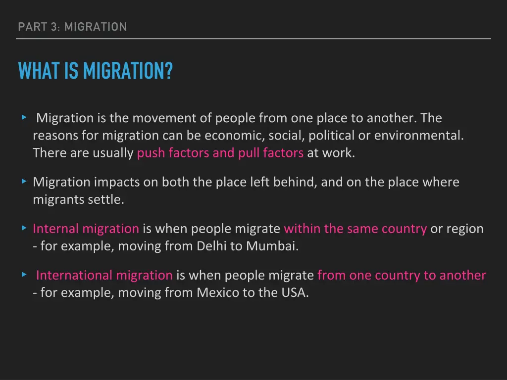 part 3 migration