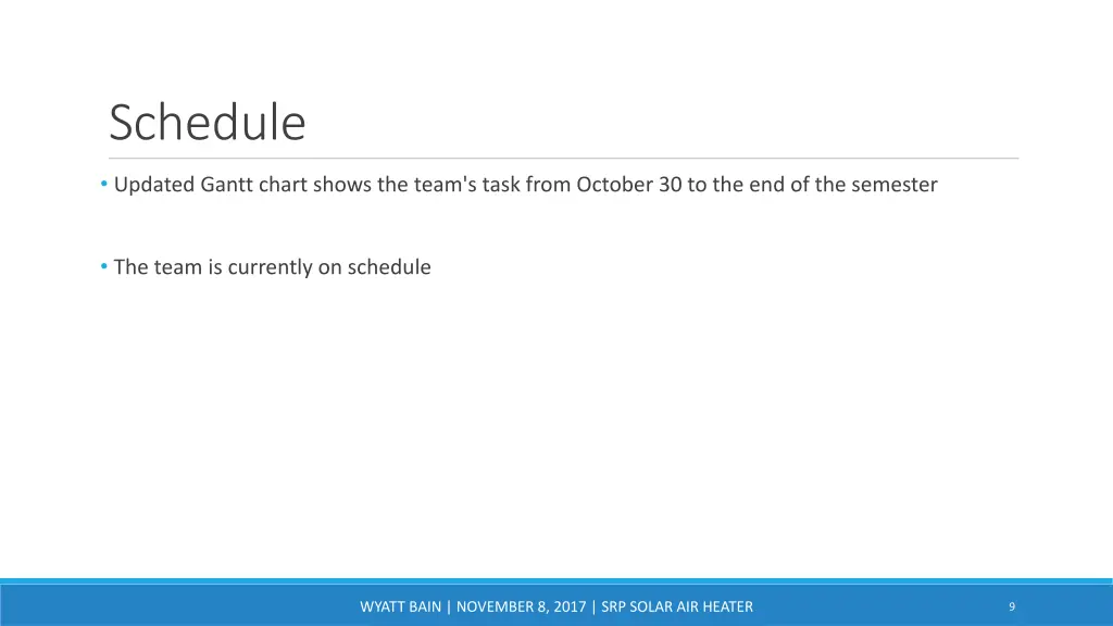schedule