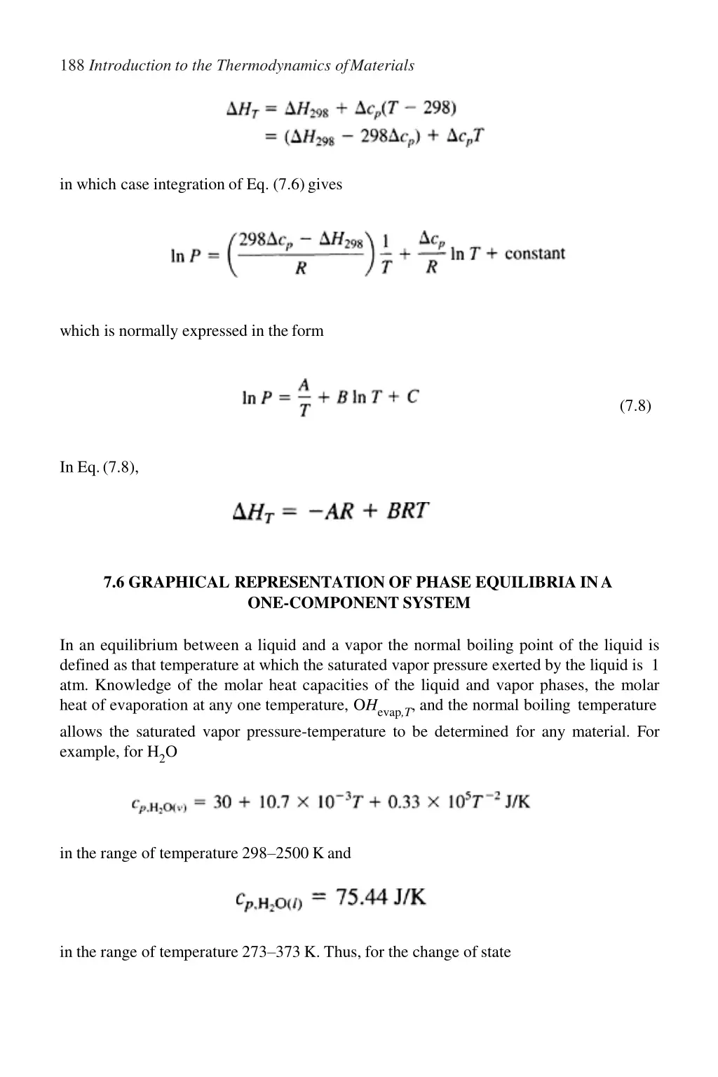 188 introduction to the thermodynamics ofmaterials