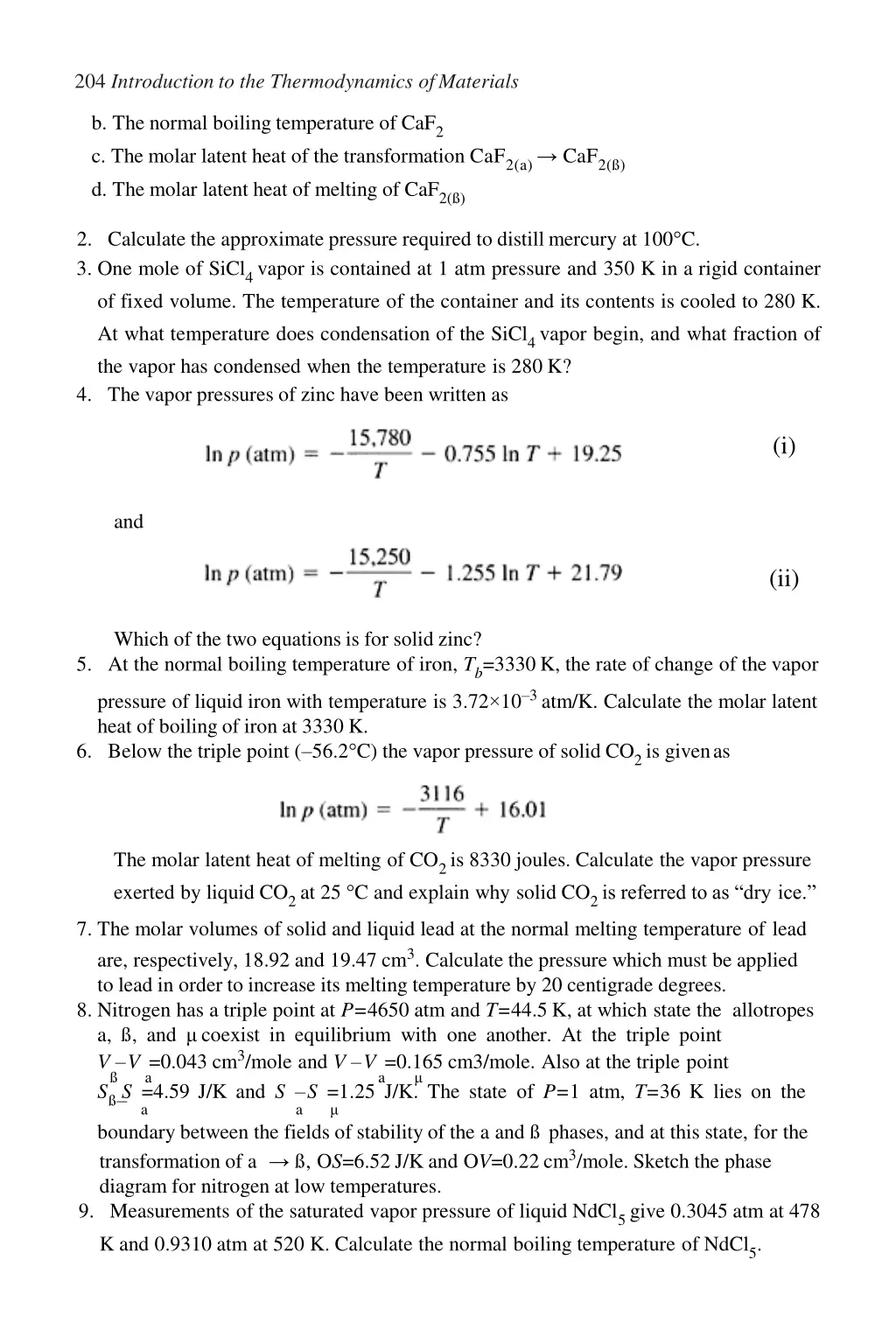 204 introduction to the thermodynamics ofmaterials