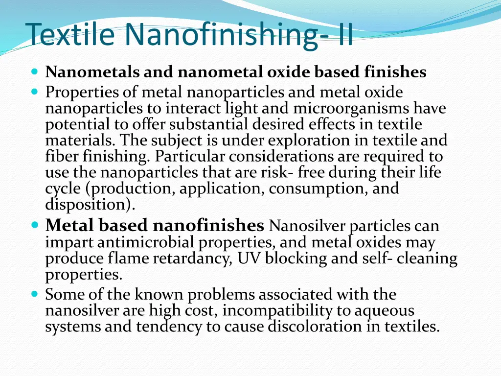 textile nanofinishing ii