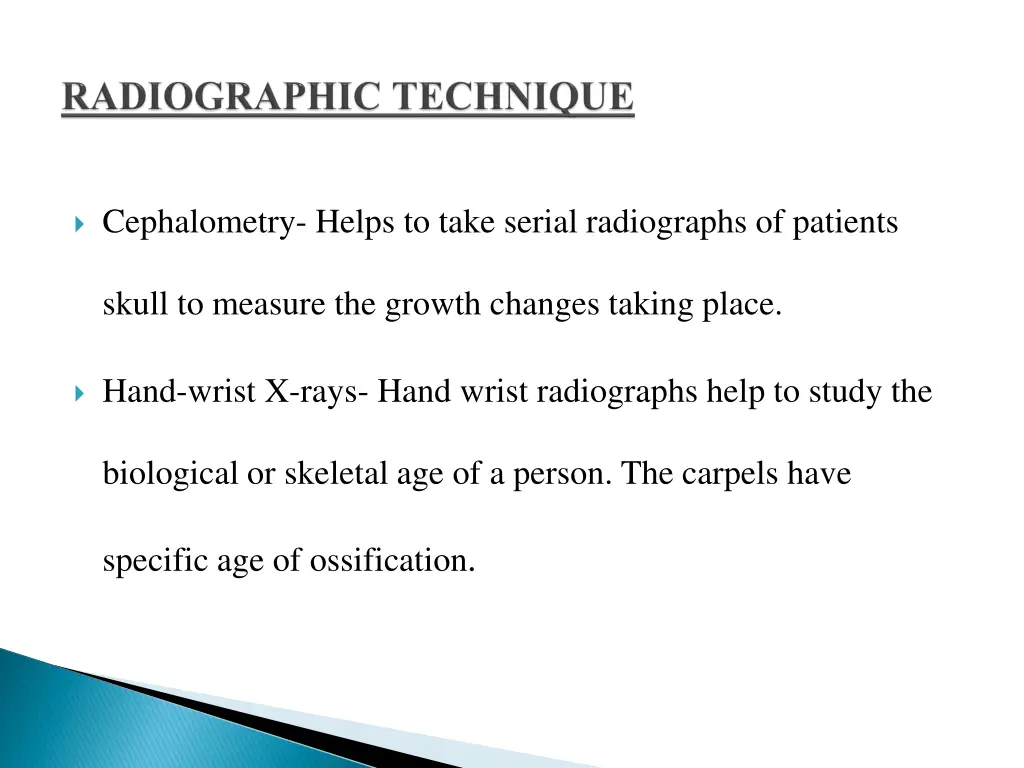 cephalometry helps to take serial radiographs