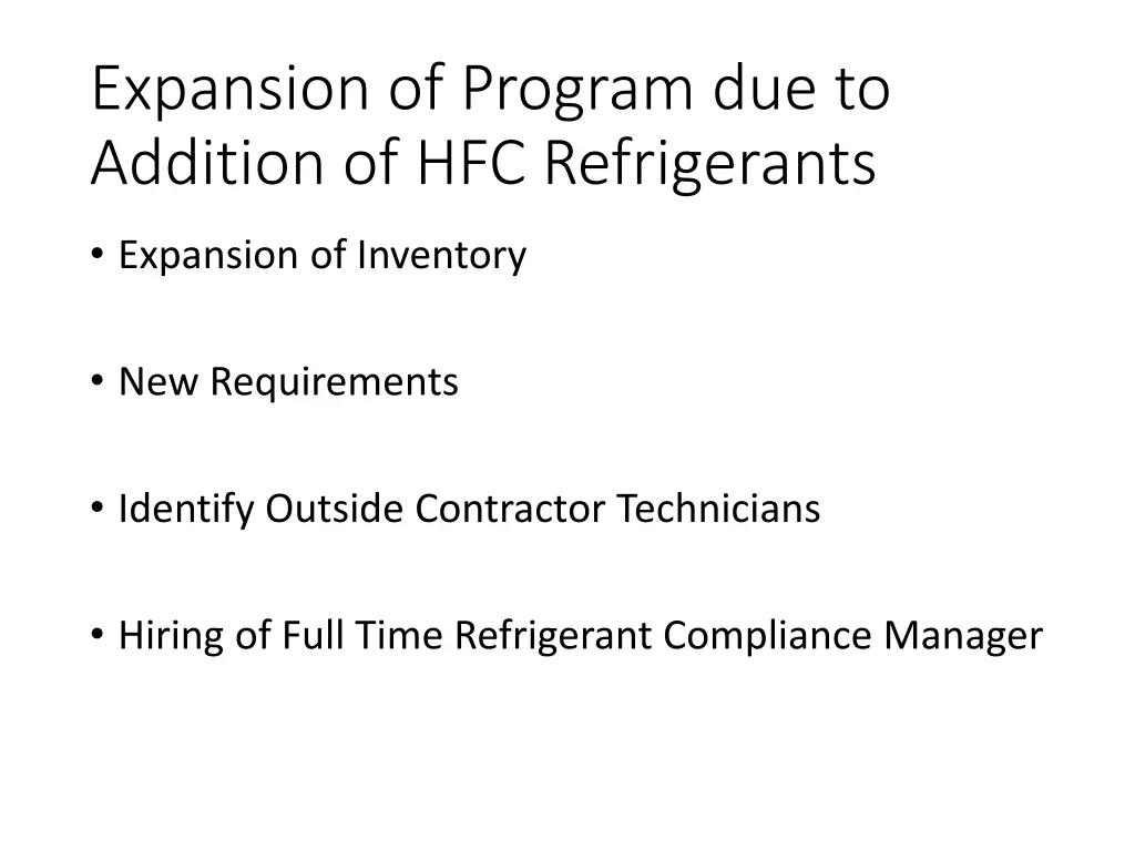 expansion of program due to addition