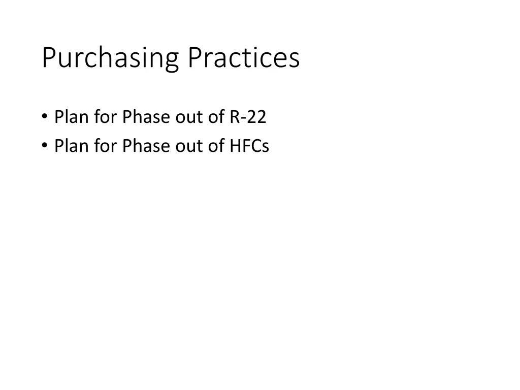 purchasing practices