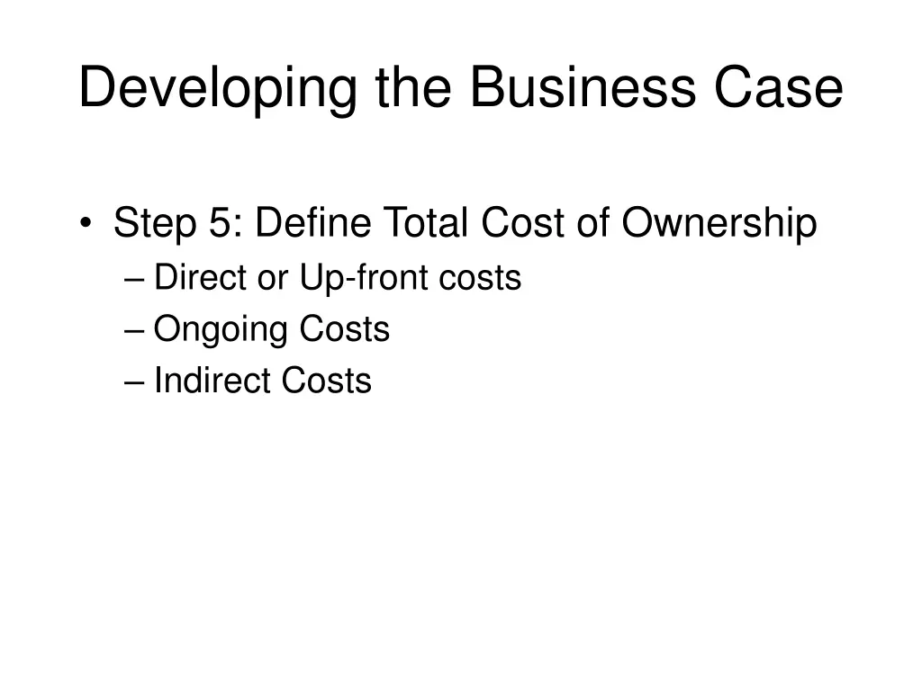 developing the business case 3