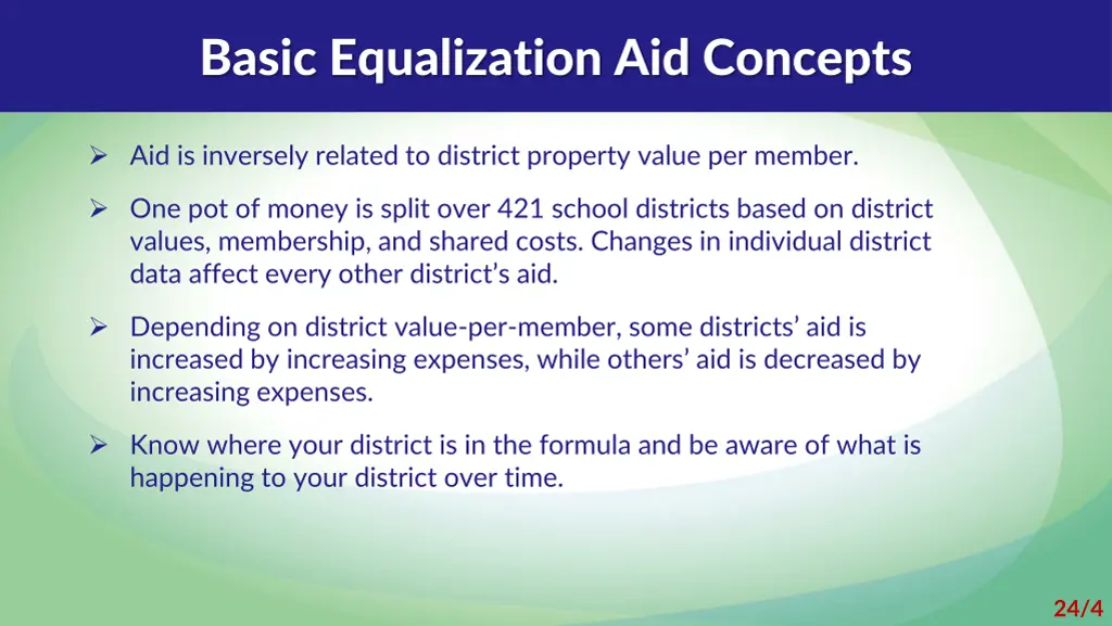 basic equalization aid concepts