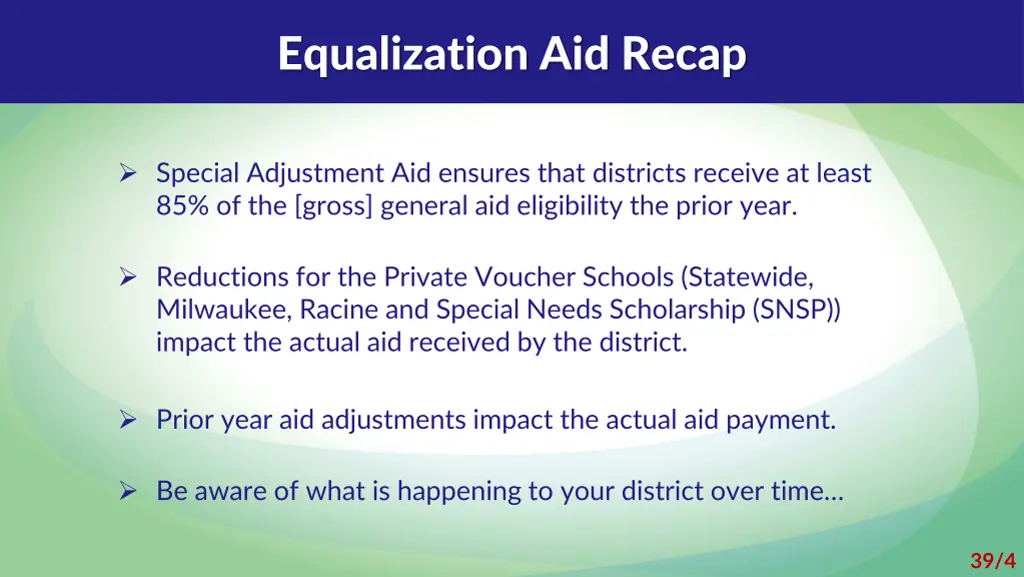 equalization aid recap 1