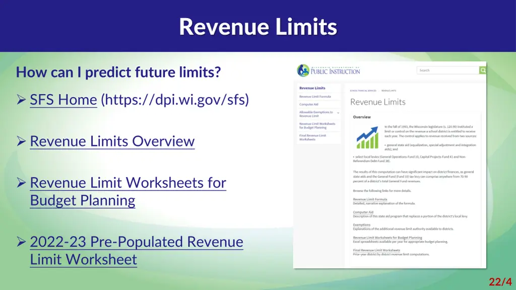 revenue limits 1