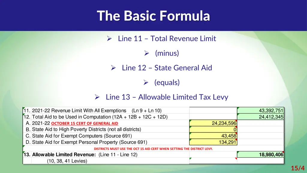 the basic formula
