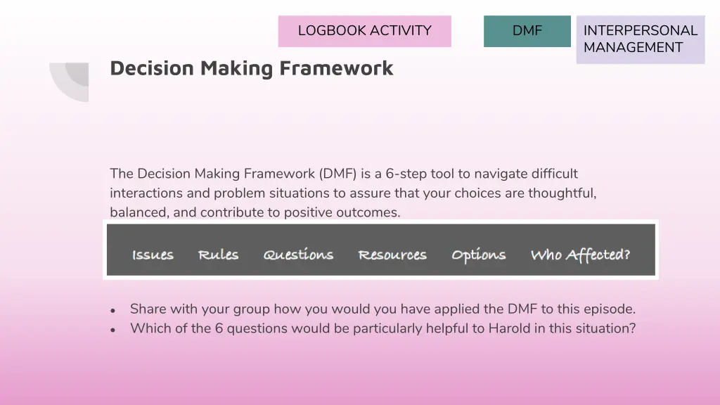 logbook activity