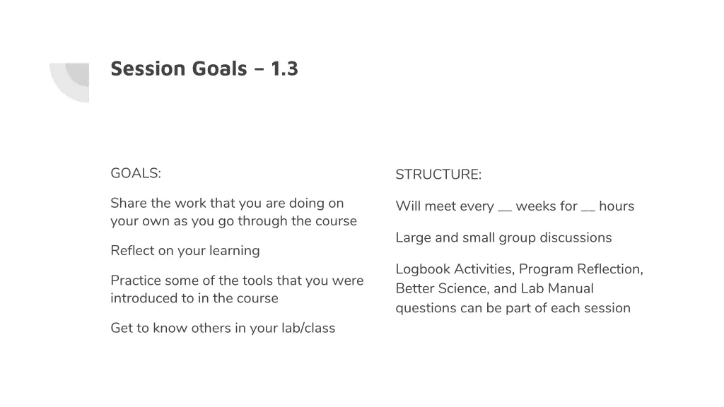 session goals 1 3