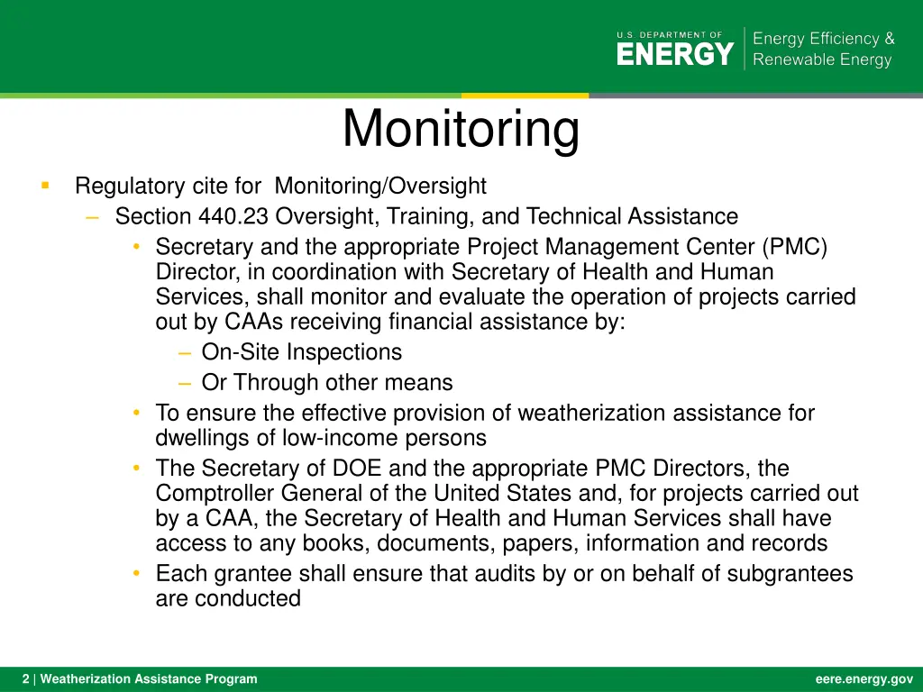 monitoring