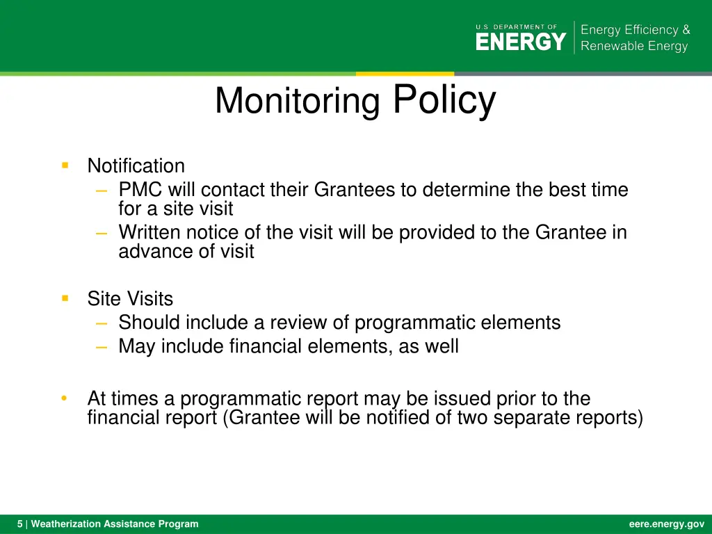 monitoring policy 2