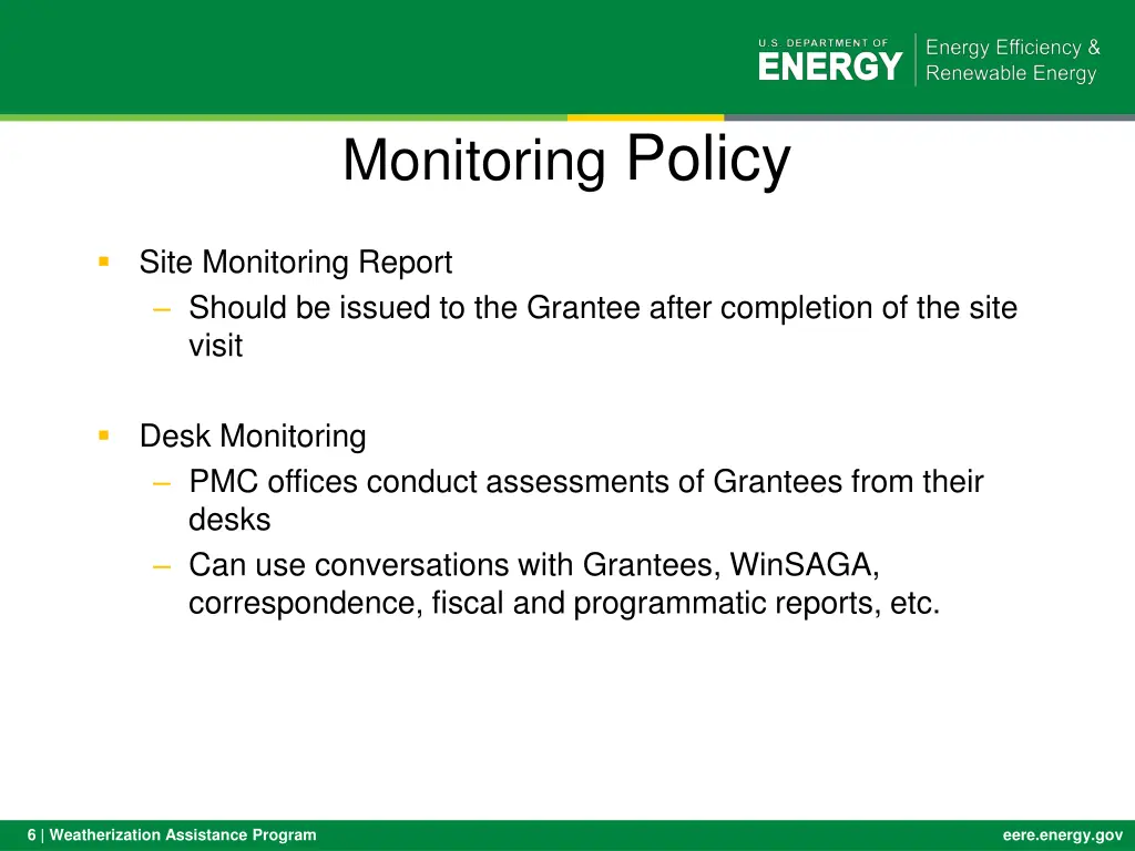 monitoring policy 3