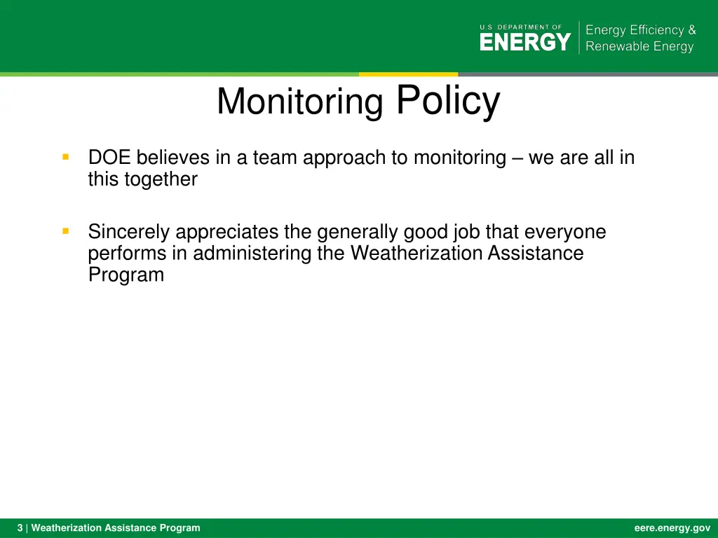 monitoring policy