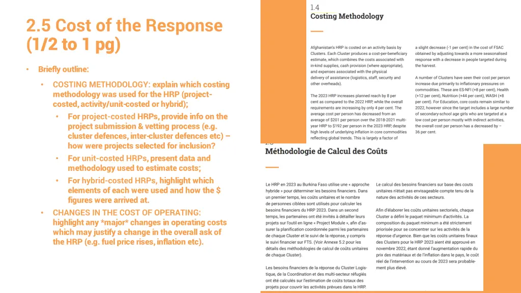 2 5 cost of the response 1 2 to 1 pg