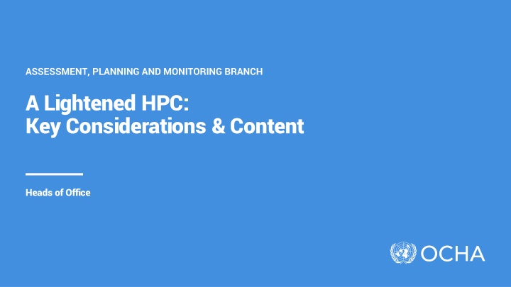 assessment planning and monitoring branch