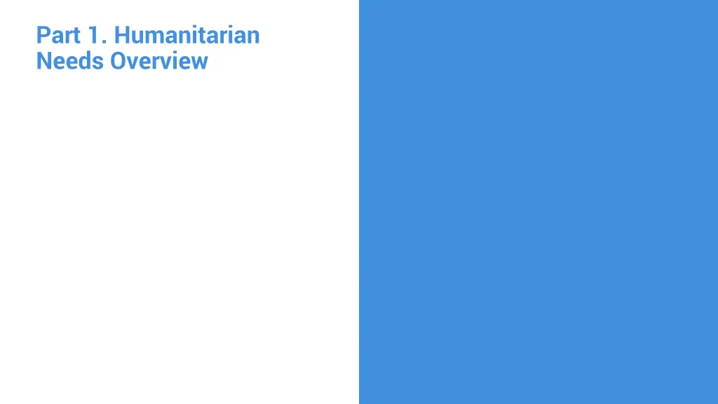 part 1 humanitarian needs overview