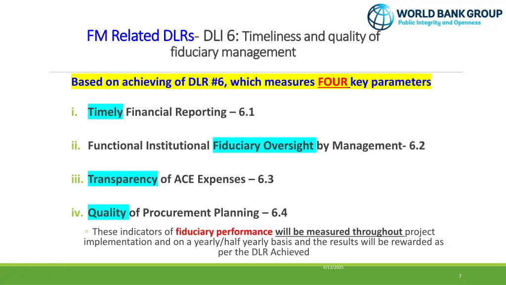 fm related dlrs fm related dlrs dli 6