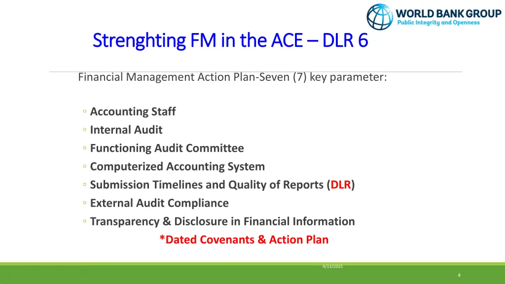 strenghting fm in the ace strenghting