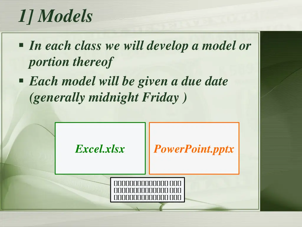 1 models