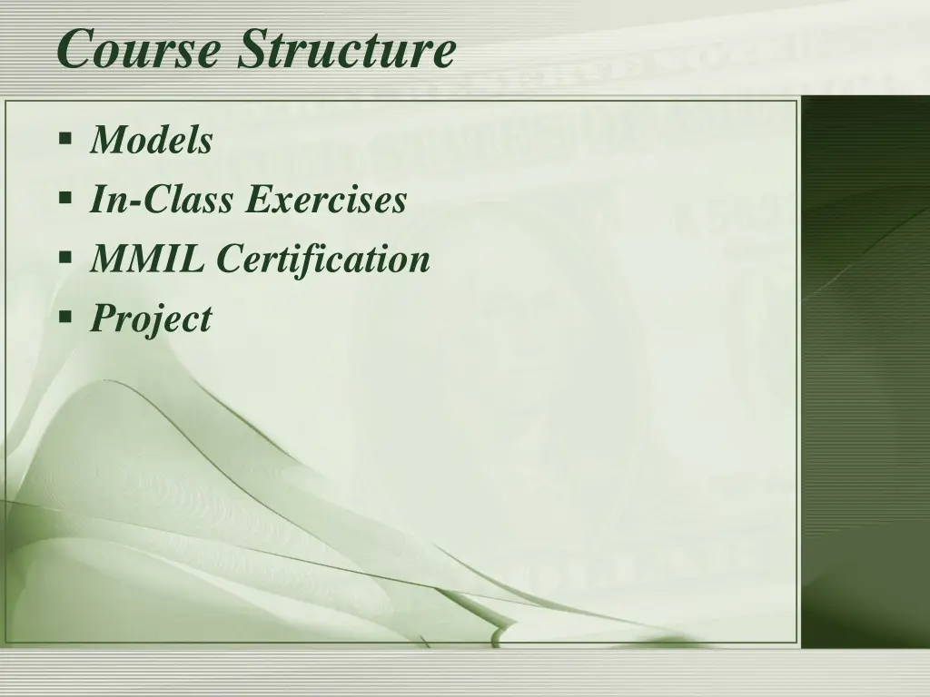 course structure