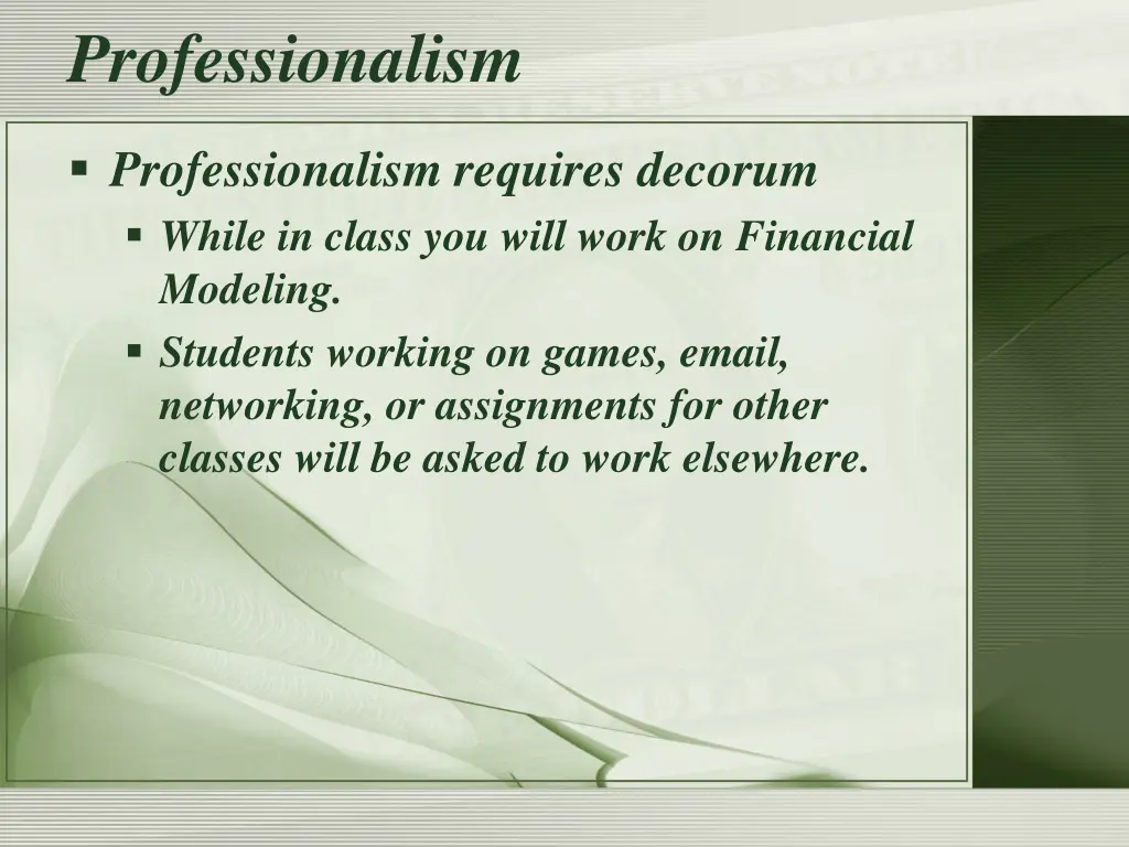 professionalism