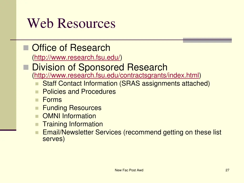 web resources
