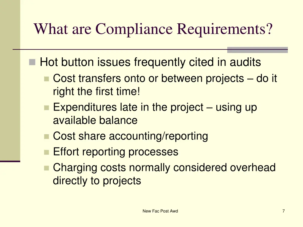 what are compliance requirements 1