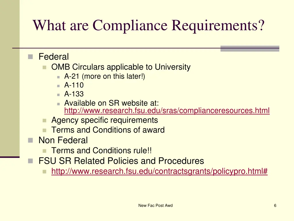 what are compliance requirements