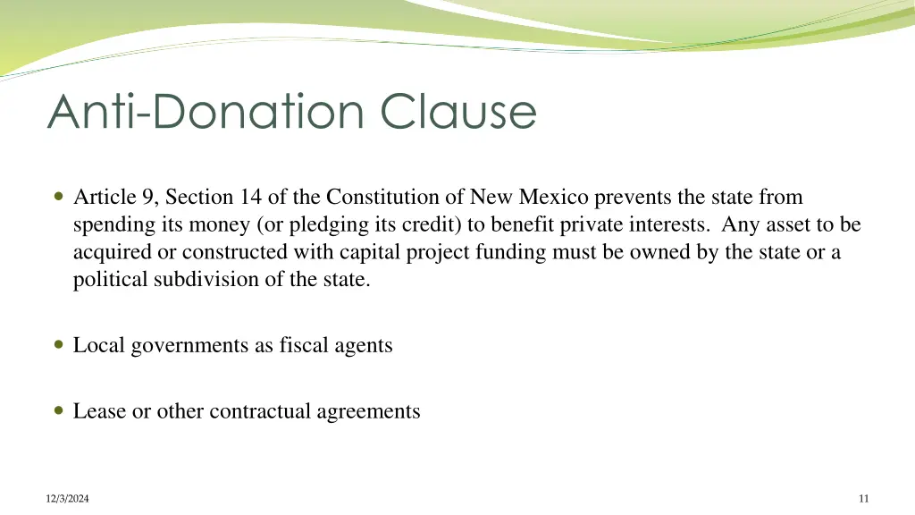 anti donation clause