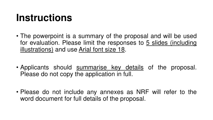 instructions