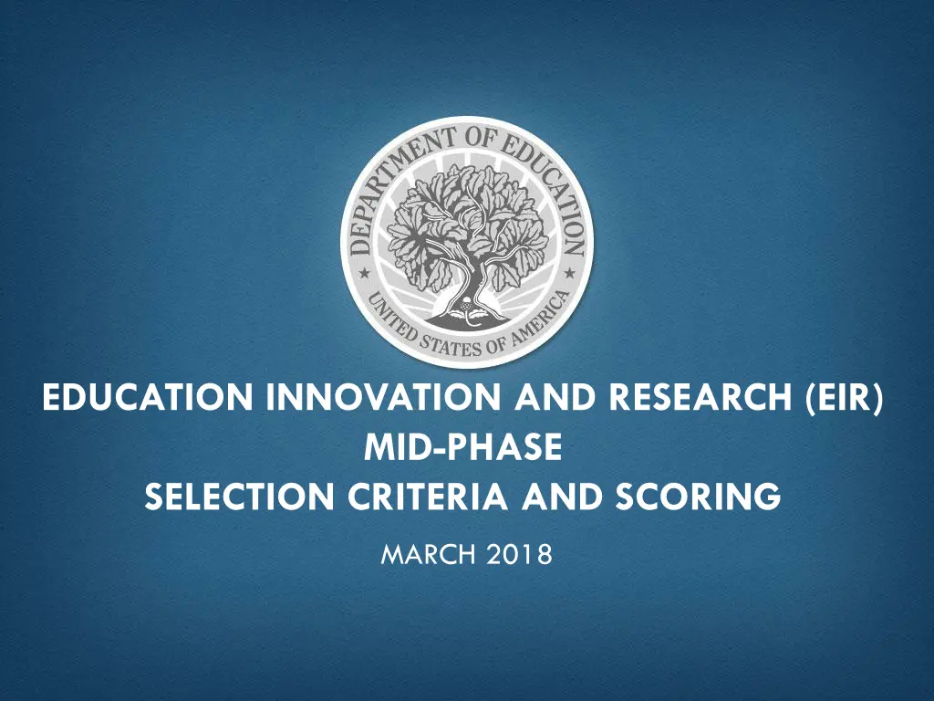 education innovation and research eir mid phase 1