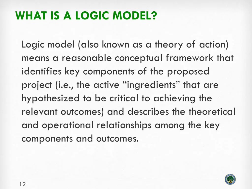 what is a logic model