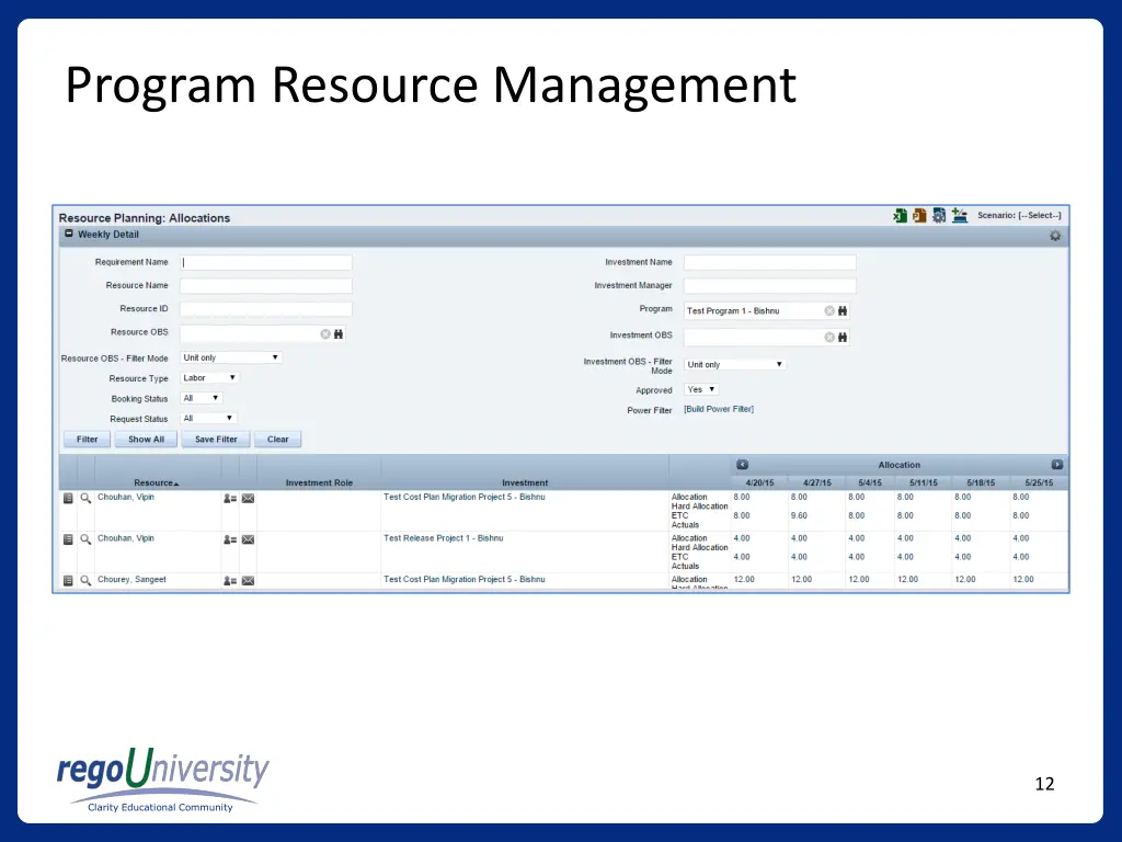 program resource management