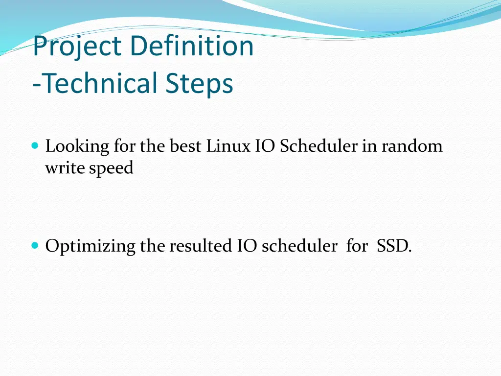 project definition technical steps