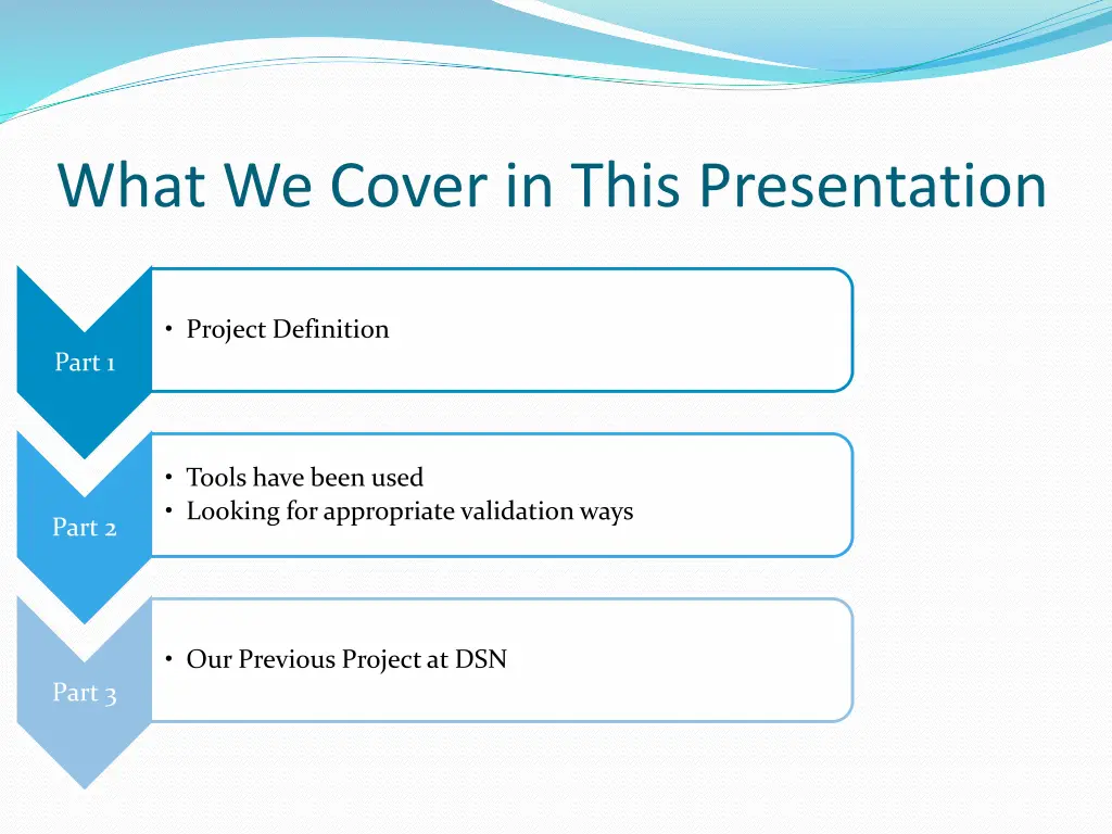 what we cover in this presentation