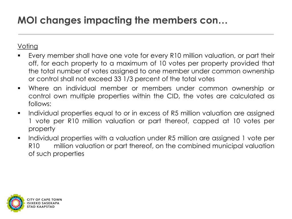 moi changes impacting the members con