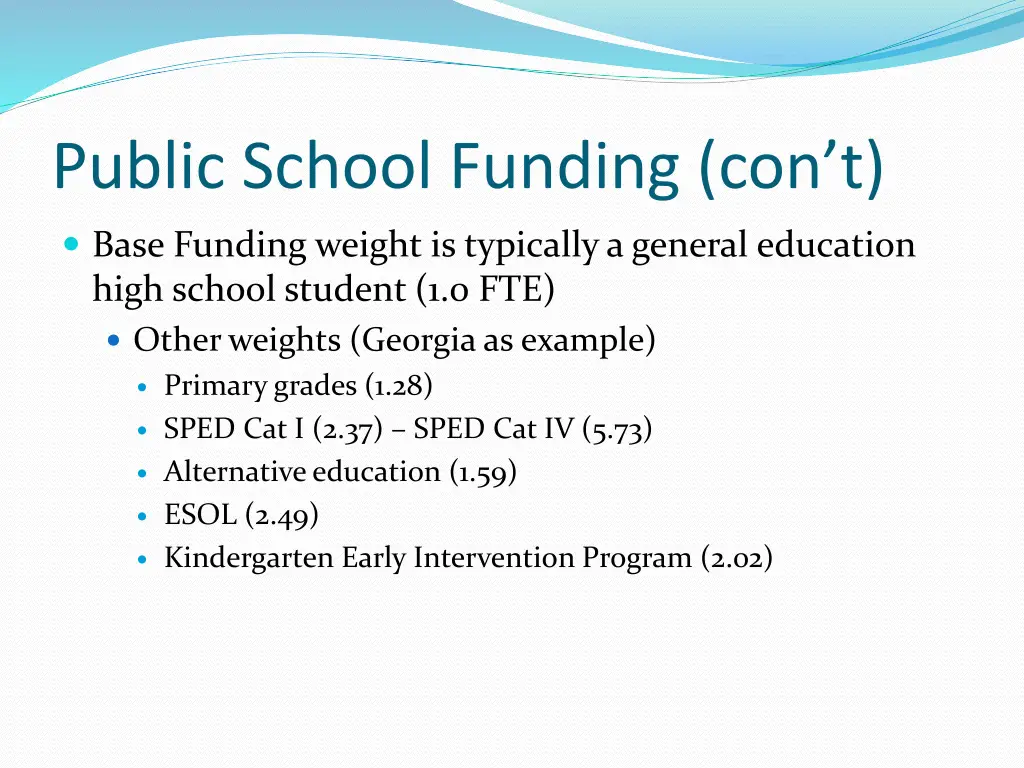 public school funding con t 3