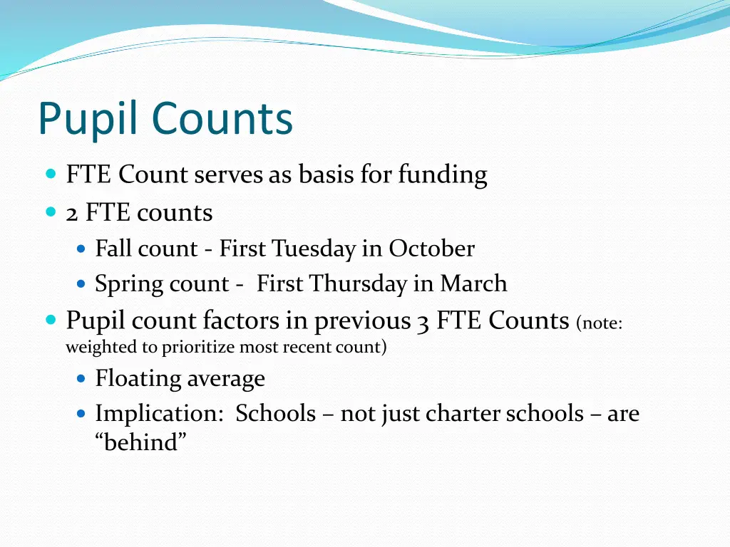 pupil counts