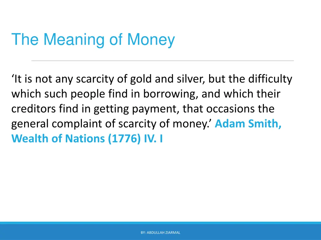 the meaning of money