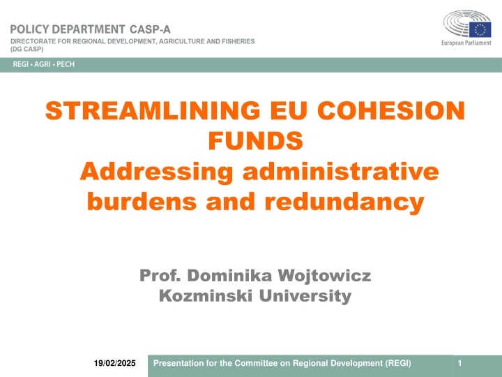 streamlining eu cohesion funds addressing