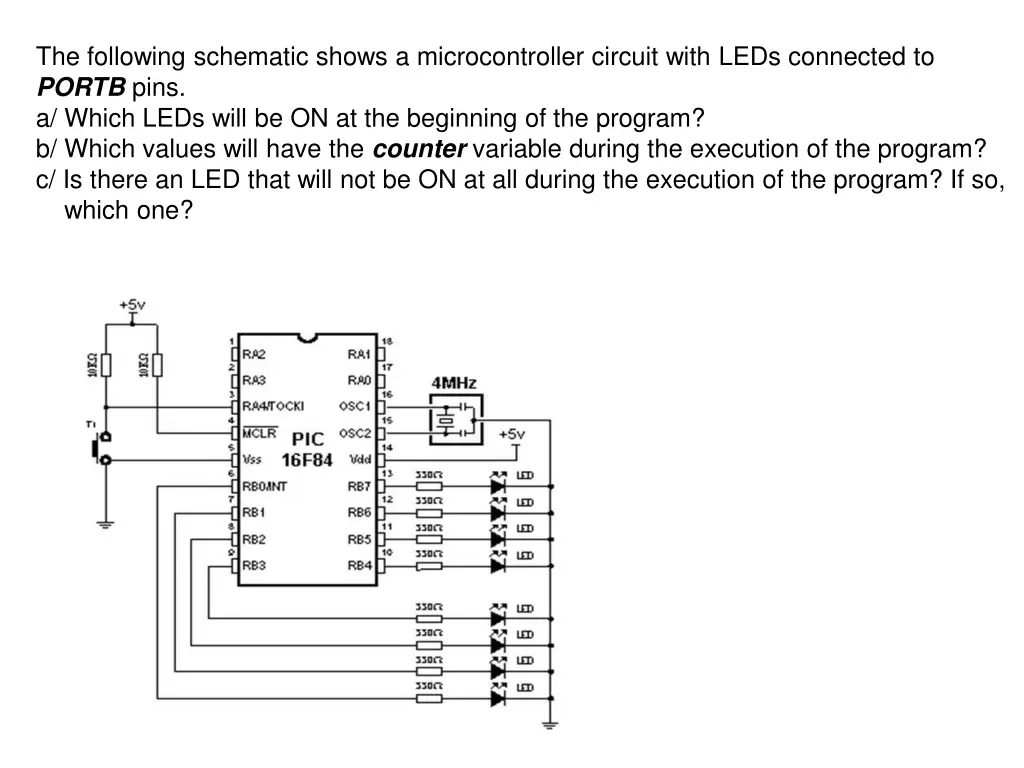 the following schematic shows a microcontroller