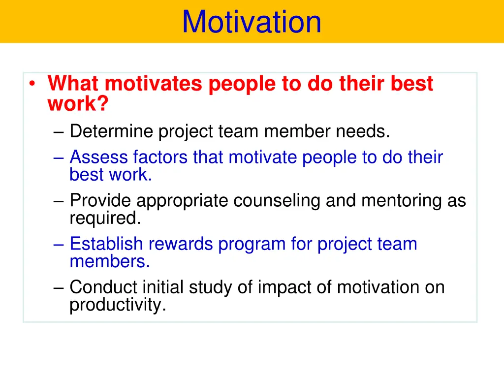 motivation