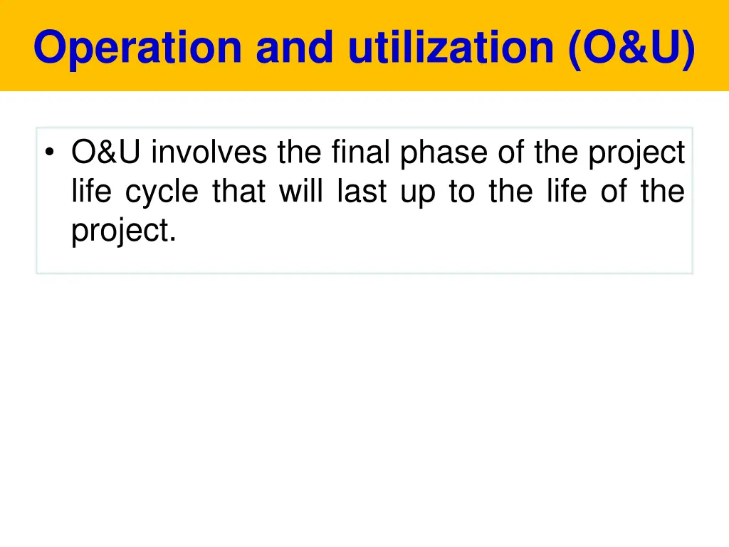 operation and utilization o u